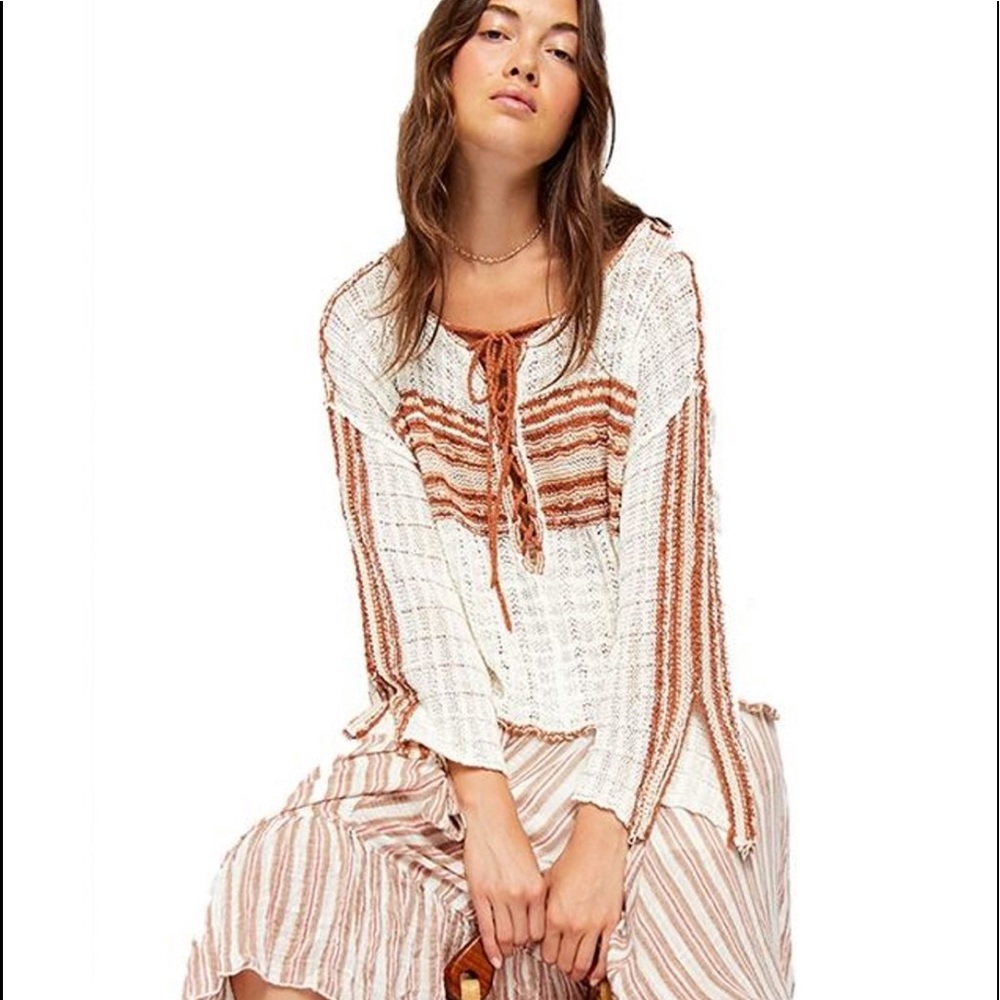 New Free People Boho Top NWT Medium - Picture 1 of 11